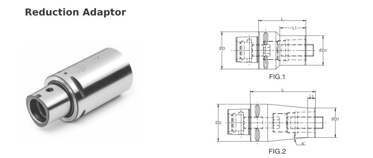 Polygonal Taper T8 Reduction Adaptor Dia 50 L 80 (Compatible with Capto® Style C8)